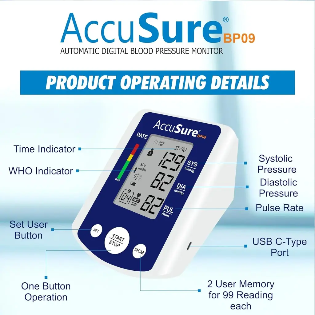 ACCUSURE DIGITAL BLOOD PRESURE MONITER