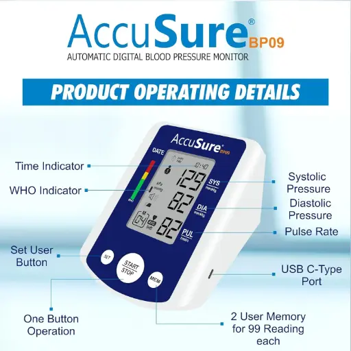 ACCUSURE DIGITAL BLOOD PRESURE MONITER